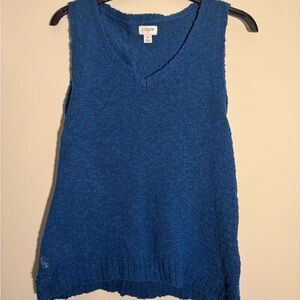 J.Crew Blue Knit Sleeveless Sweater